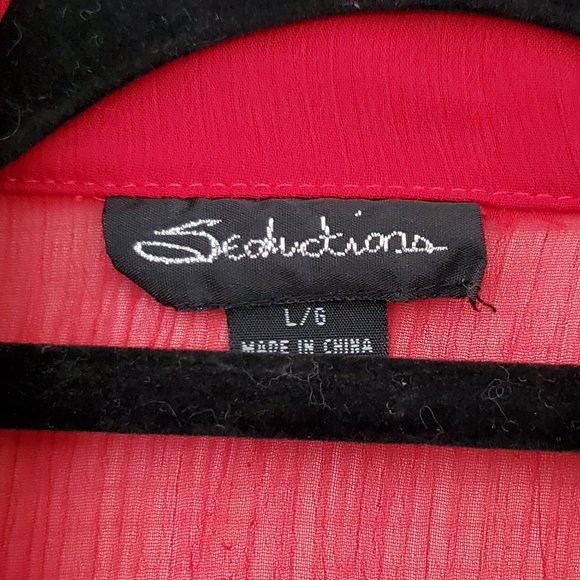 💥2/$30 💥 Sheer ruffled blouse w elastic waist - Picture 2 of 2